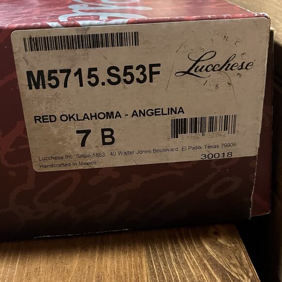 Luchesse Red Oklahoma Angelina Women’s Western Boots Size 7B Embroidered Bling - Picture 15 of 16